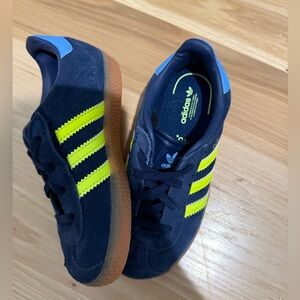 Adidas Gazelle Kids Blue and Bright Yellow Sneakers
